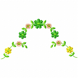 Flowers And Tree Embroidery Design 5